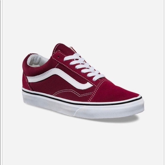 vans old skool black burgundy
